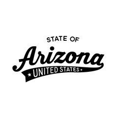Arizona lettering design. Arizona, United States, typography design. Arizona, text design. Vector and illustration.