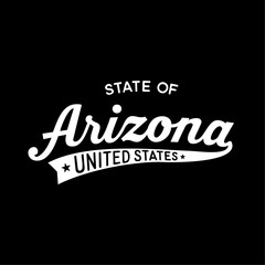 Arizona lettering design. Arizona, United States, typography design. Arizona, text design. Vector and illustration.