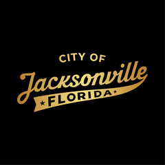 Jacksonville, Florida lettering design. Jacksonville typography design. Vector and illustration.