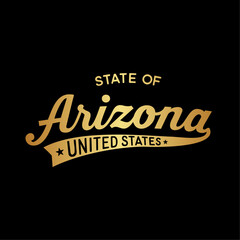 Arizona lettering design. Arizona, United States, typography design. Arizona, text design. Vector and illustration.