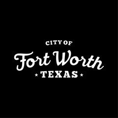 City of Fort Worth lettering design. Fort Worth typography design. Vector and illustration.