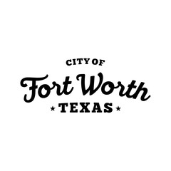City of Fort Worth lettering design. Fort Worth typography design. Vector and illustration.