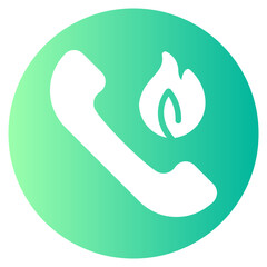 emergency call gradient icon