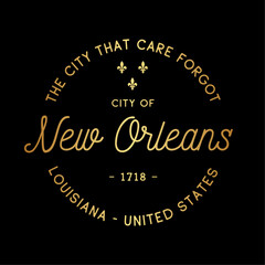 New Orleans, Louisiana Vector design template. New Orleans logotype. Vector and illustration.