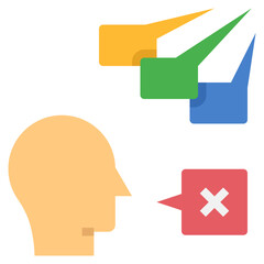 refuse flat style icon