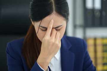 Female Struggling with occupational Stressed, Chronic migraine..