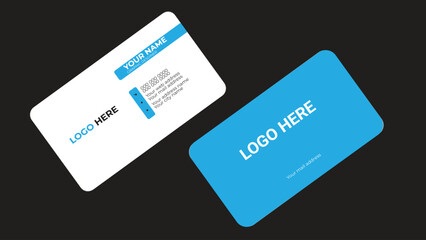 Creative and clean corporate business card template. Vector illustration. Stationery design.