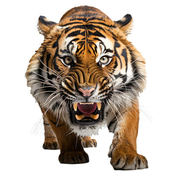 Tiger Isolated Background PNG.Generated with AI