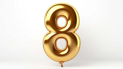 Foil helium number balloon
