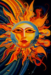 Fototapeta premium the mask of the sun