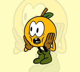 Lemon Fruit Mascot Illustration