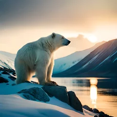 Foto op Canvas polar bear in the region © Amir