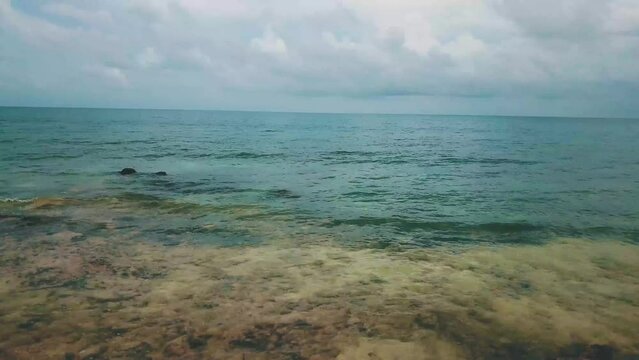 Drone video over the caribbean sea in the san bernardo archipelago