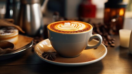 Cup with Dalgona coffee Generative AI