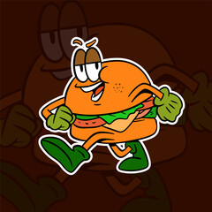 Hamburger Mascot Illustration