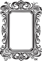 Clean lineart old fashion picture frame. no background