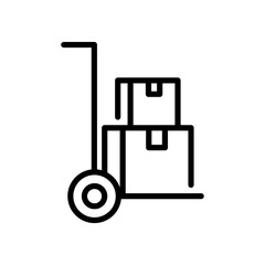 Cargo trolley icon.