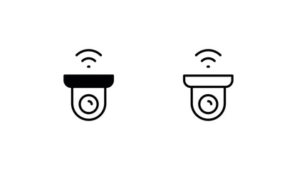 Cctv icon design with white background stock illustration