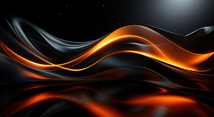 Fototapeta premium Black and orange abstract background 