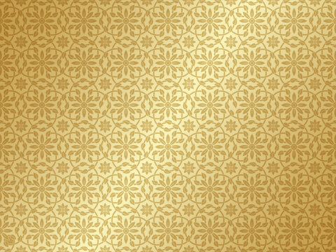 Thai art and asian style luxury pattern banner gold background © Birth Brand