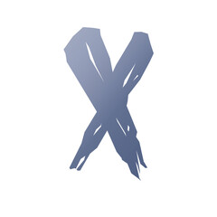 Beautiful colored gradients Letter  X