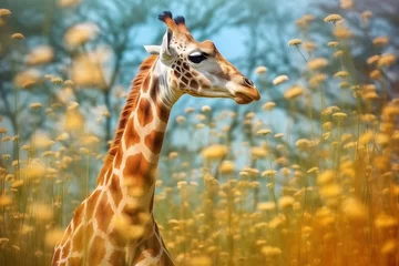 Gardinen a giraffe in the meadow © Angah