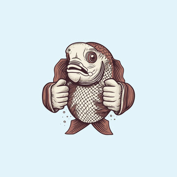 recommend clip art: Cute kwaii Boxing fish