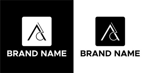 Naklejka premium ab letter vector logo absract