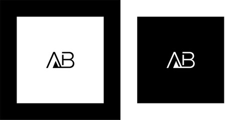 ab letter vector logo absract