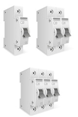 automatic electrical switches circuit breaker stock vector illustration