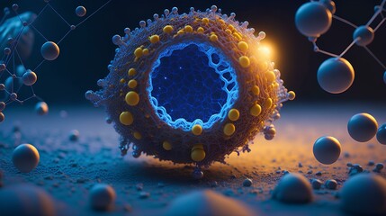 exploration of nanotechnology innovation, where science converges with the microscopic world. Capture the cutting-edge advancements and intricate beauty of nanoscale structures in a realistic image. F