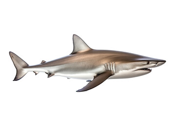 Obraz premium Dusky shark Carcharhinus obscurus on transparent background (PNG). Generative AI.