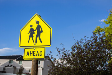 pedestrian crossing sign