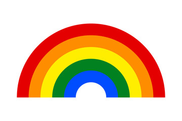 Rainbow illustration. Rainbow icon. Simple rainbow design element.