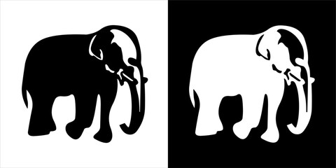 Illustration vector graphics of elephant  icon
