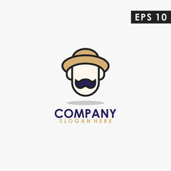 Farmer Logo Design Modern Vector Template. Farmer. Vector Illustration