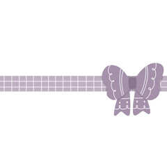 Ribbin bow bunner gift cute purple Colorful pastel Flat design graphic elements  minimal kawaii