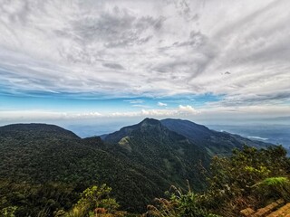landscape with blue sky