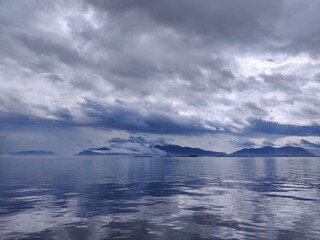clouds over the ocean