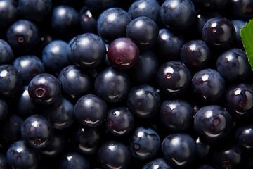 Acai berries as background. Generative AI.