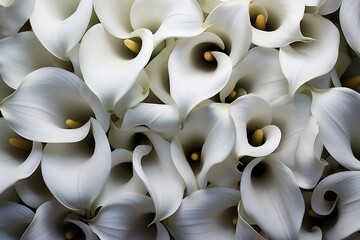  Calla lilies as background and texture. Generative AI.