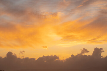 Nubes de atardecer