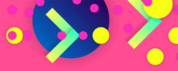 New Summer Barbie pink background Bright color design backgrounds template summer juicy background with geometric elements