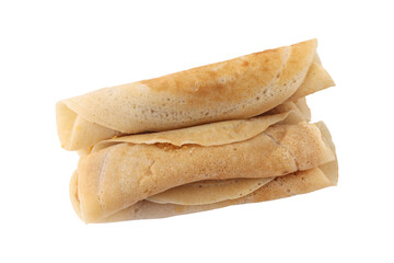 Bengali sweet Patishapta pitha isolated on transparent background
