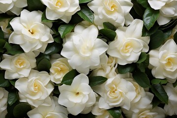 Obraz premium Gardenias as background. Generative AI.