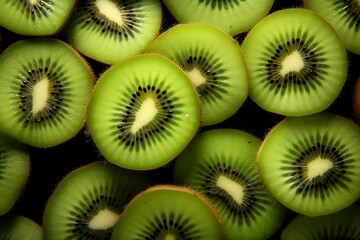 Fototapeta premium Kiwi fruit as background. Generative AI.
