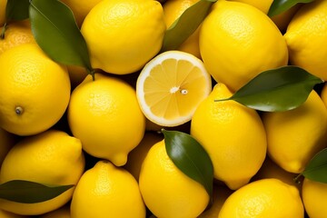 Lemons as texture. Generative AI.