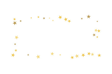 Obraz na płótnie Canvas Star confetti. Gold casual confetti background. Bright design pattern.
