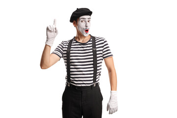 Mime pointing up