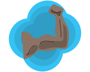 good arm strength ,medical business ideas, flat design illustration